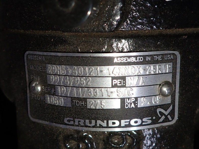 GRUNDFOS 100 HP PUMP  -  29N6-40121-14XX0X-25R1P
