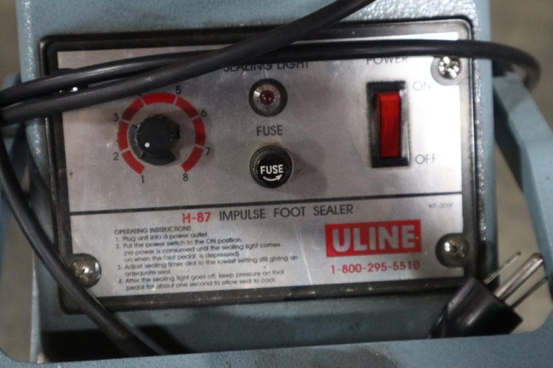 ULINE H-87 Impulse Foot Sealer 12" Bag Sealer w Pedestal Base- Auction Item