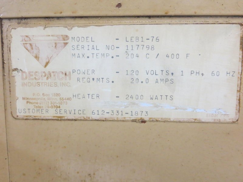 Despatch LEB1-76 Benchtop Convection Oven- Auction Item