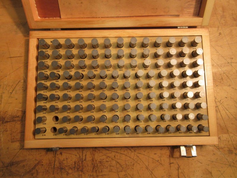 Meyer Pin Gage Set .501" - .625", M-3 *Almost Complete W/ Case- Auction Item
