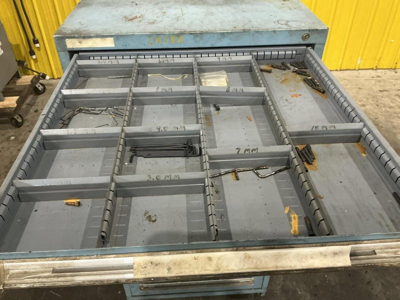 11 DRAWER STANLEY VIDMAR 28" X 30" X 59" TOOL &amp; PARTS STORAGE CABINET: YOBRO #25961