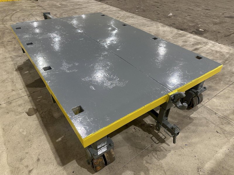10,000 LBS X 120” X 78” HEAVY DUTY ROLLING TRANSFER CARTS: STOCK #19988