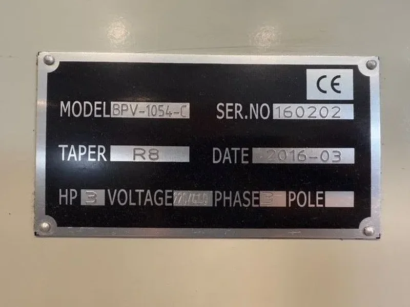 BIRMINGHAM BPV-1054 Vertical Milling Machine 2016’ #7288