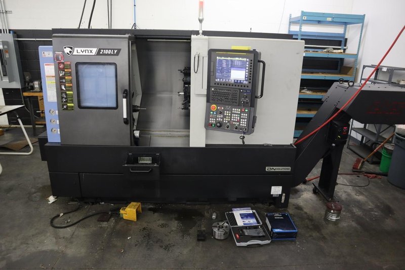 DN Solutions Lynx 2100LYA CNC Lathe Turning Center, Live Milling, Y-Axis, C-Axis, Tailstock - New 2022- Auction Item