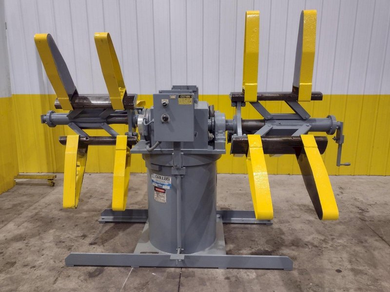 6,000 LBS X 18&quot; DALLAS MODEL #DDCR-1860 PULL OFF DOUBLE END COIL REEL UNCOILER: STOCK #22331