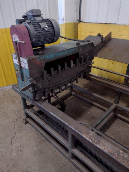 3&quot; x 12&#039; BUCKEYE MFG MODEL #56-98326 TUBE &amp; PIPE ROTARY BRUSH DEBURRING MACHINE: STOCK #16173