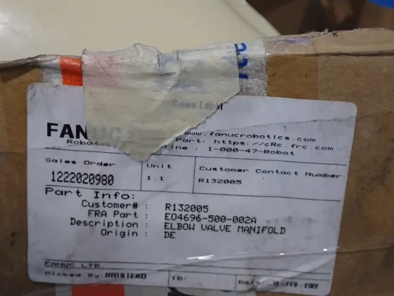 Fanuc  Elbow Valve Manifold  - Eo4696-500-002a