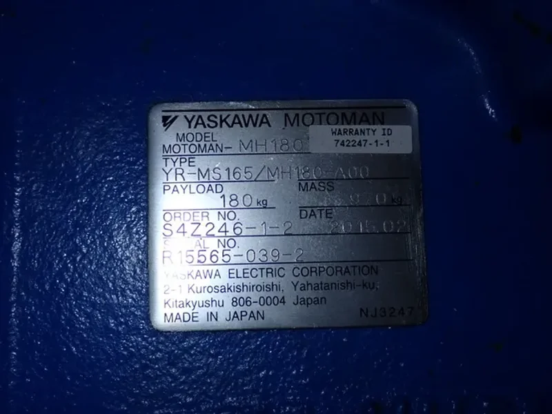 Yaskawa Motoman Robot - Mh180