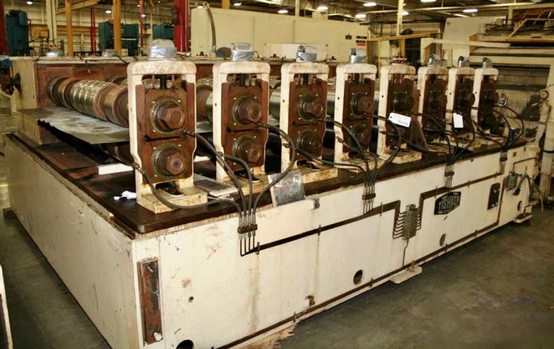 32 STAND X 4 1/2" X 70" TISHKEN 32-XHW-4 ROLLFORMER. STOCK # 0879526