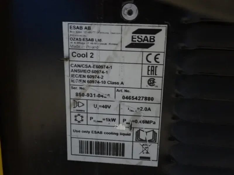 Esab Welder - Warrior 500i Cc/cv