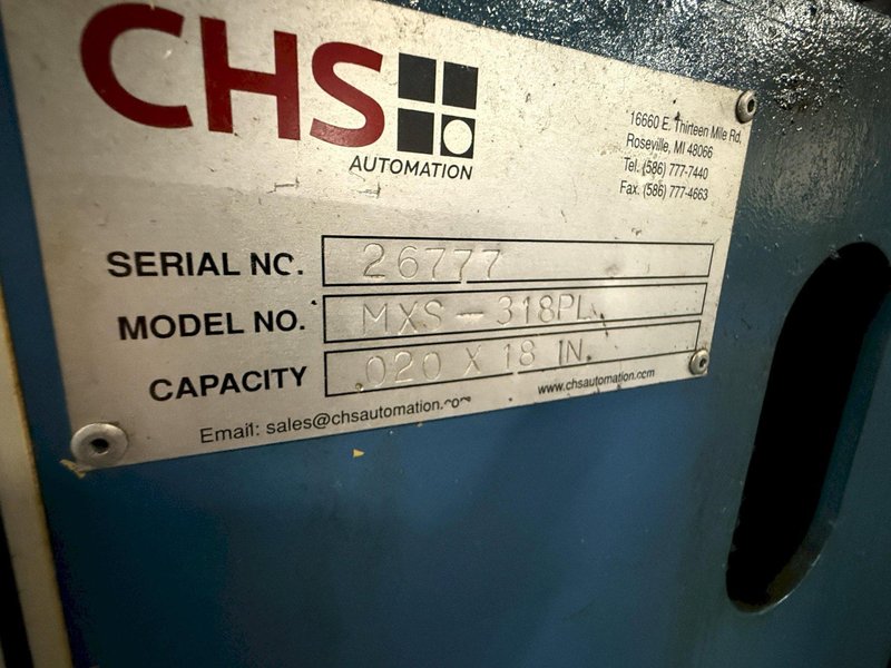 Nidec-CHS Automation Servo Feed Straightener - 18" Maximum Coil Width