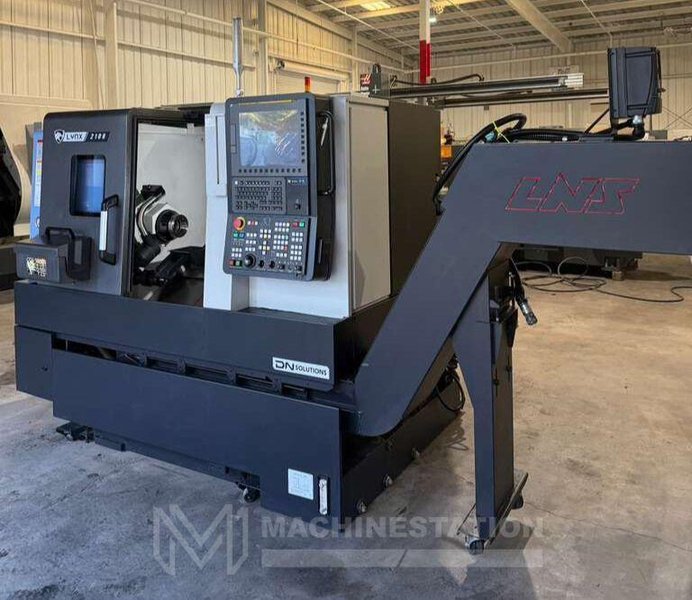Doosan DN Solutions Lynx 2100A CNC Turning Center – 2022 Bar Feeder Lathe