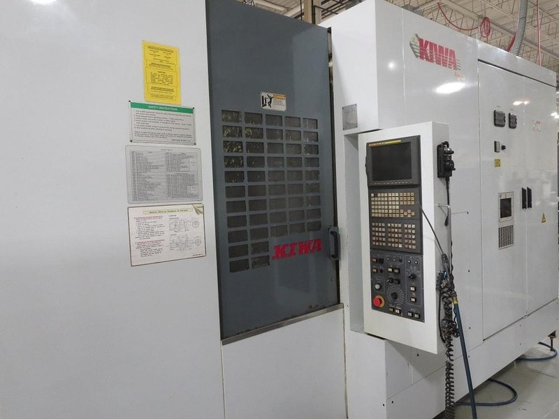 KIWA KNH-426X HMC, 2003-HPC, Fanuc Control, 12,000RPM, Chip Conveyor