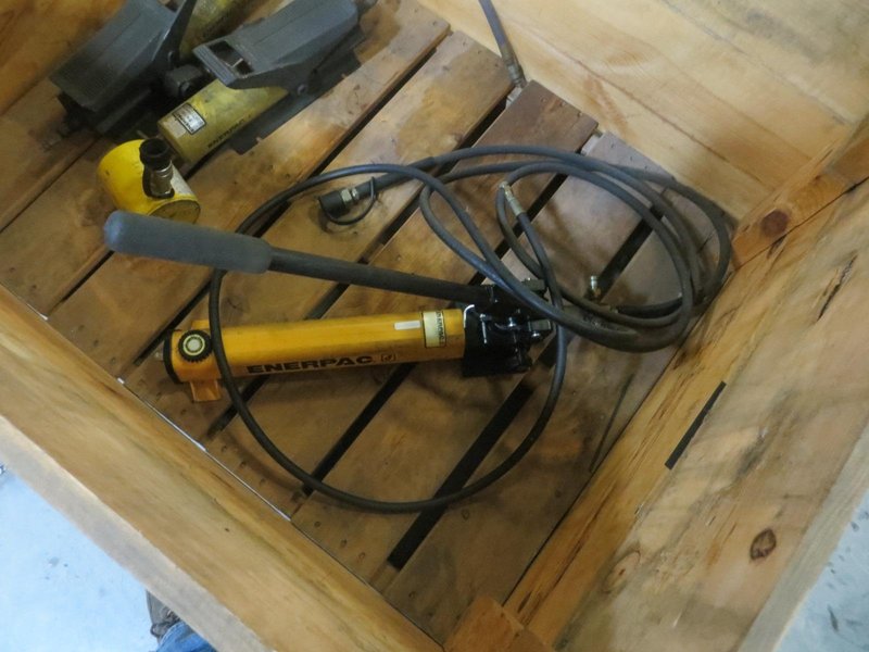 Enerpac Hand Pump and (2) Enerpac PA-133 Hydraulic Pump, Enerpac Hydraulic Ramp- Auction Item