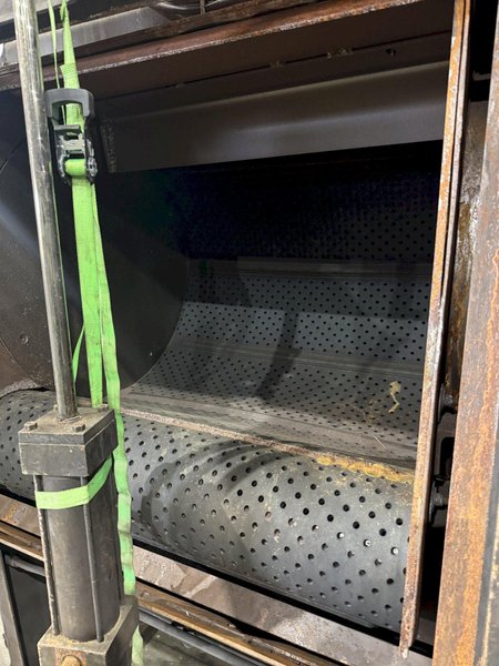 6 CU FT WHEELABRATOR MODEL #WTB-6.0 RUBBER BELT TUMBLE TYPE SHOT BLAST MACHINE: YOBRO #24278