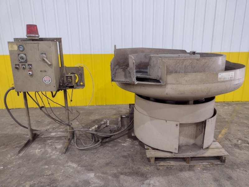 5 CUBIC FOOT ROTO FINISH MODEL #0405MS SPIRATRON VIBRATORY PART DEBURRING FINISHER: STOCK #20351