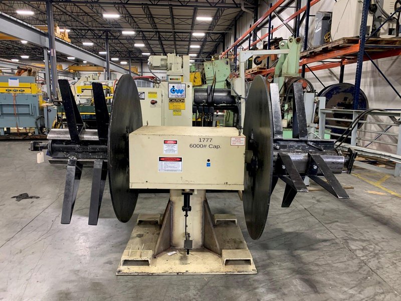 Coe Press Pull Off Double End Coil Reel Uncoiler 6,000 Lbs.