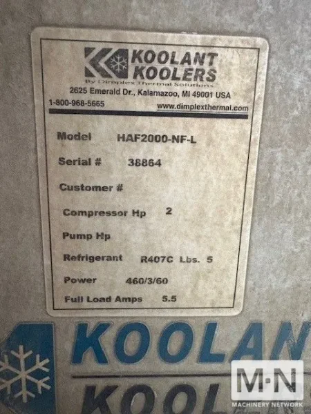 2015 KOOLANT KOOLER HAF2000-NF-L CHILLER