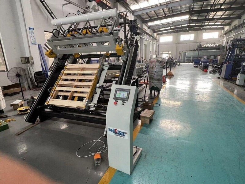 SellEton SL-Pallet-M1 Automatic Pallet Making Machine, 2023 – Includes Stacker and Conveyor