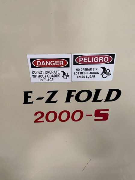 NEDCO E‑Z Fold 2000‑S Automatic Textile Folder – 1,000/hr, Bagging + Heat Seal, OEM Verified