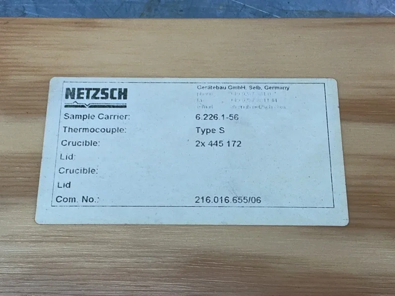 NETZSCH SAMPLE CARRIER TYPE S THERMOCOUPLE  -  6.226.1-56