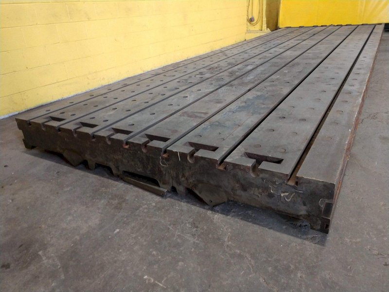 6.5' (80") x 22' (264")  T SLOTTED FLOOR PLATE PLANER TABLE: STOCK #13637
