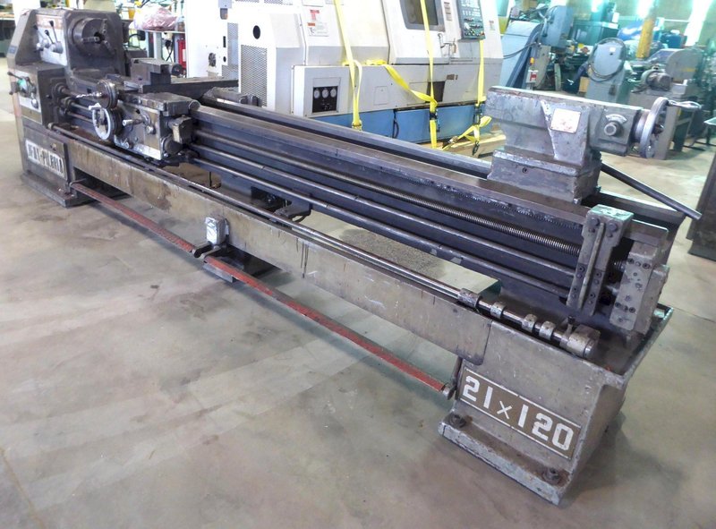 21&quot;/28&quot; x 120&quot; JFMT Gap Bed Lathe, 3&quot; Hole, As-Is, Low Price