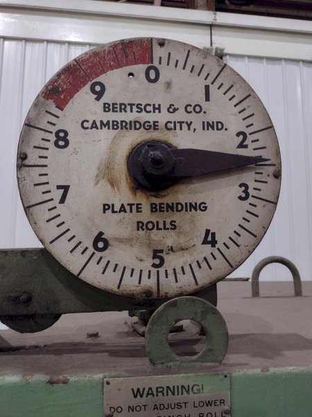 8' X 1/2" BERTSCH #9 3-ROLL INITIAL PINCH PLATE BENDING ROLL: YOBRO #25159