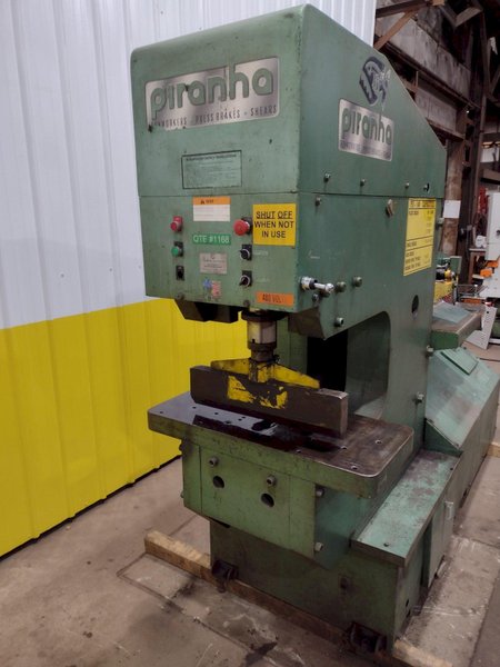 140 TON PIRANHA MODEL #PII HYDRAULIC IRONWORKER: STOCK 19838