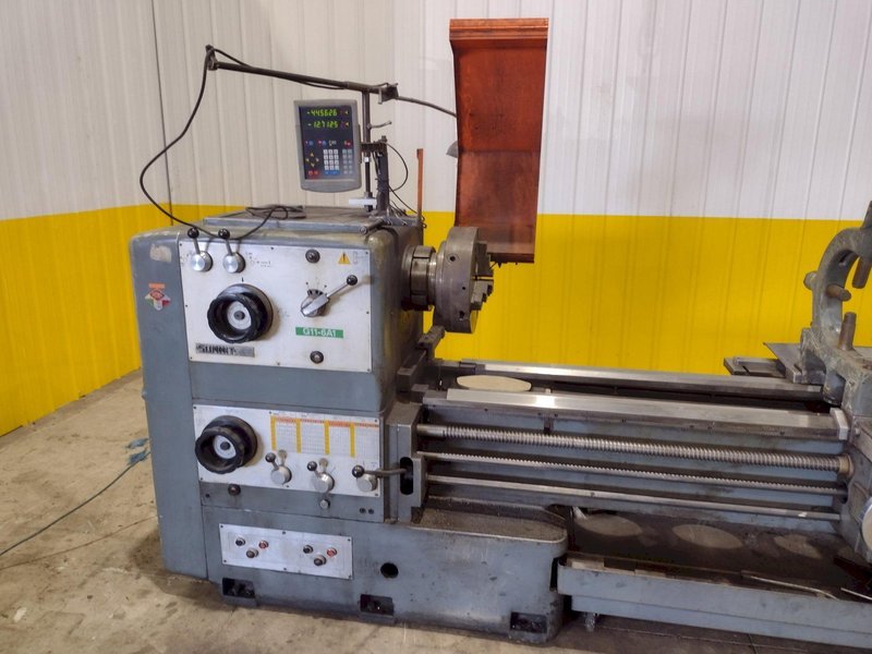 32" X 168" SUMMIT GAP BED ENGINE LATHE. STOCK # 0661425