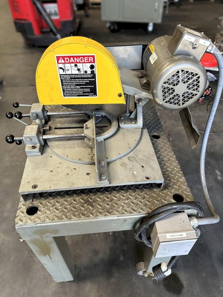 KALAMAZOO K10 Abrasive Miter Chop Saw With Baldor 115/230 Volt Single Phase 3hp Motor HD Metal Caster Wheeled Stand