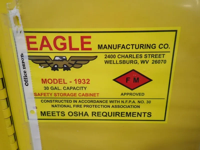 EAGLE 30 GAL SAFETY STORAGE CABINET  -  1932