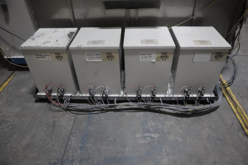 Iontech Powder Coating System with Stainless Steel Booth, Mounted on Track with Wheels- Auction Item