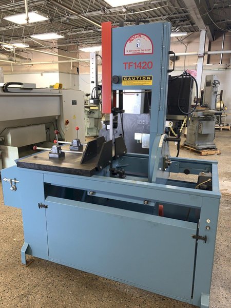 ROLL-IN MODEL TF1420 TILT FRAME VERTICAL BANDSAW w/ 10' ROLLER TABLE, NEW: 2019