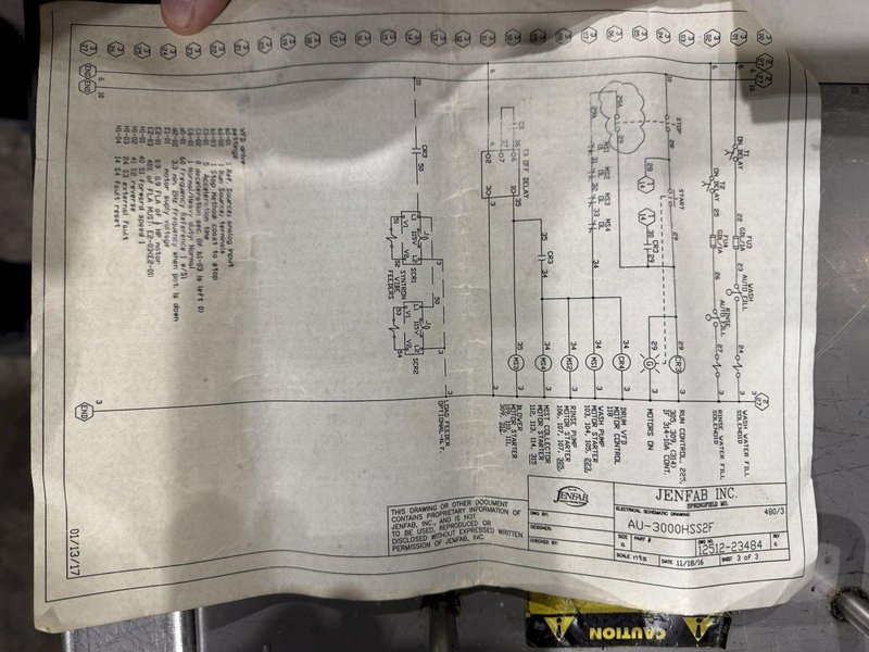 2018 JENFAB STAINLESS MODEL #LJ 19" ROTARY DRUM WASH / RINSE / DRAY PARTS WASHER SYSTEM: YOBRO #24681