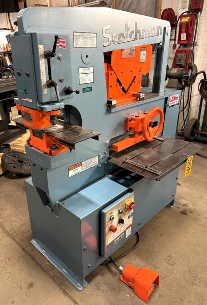 65 Ton Scotchman Hydraulic Ironworker 6509, 24" Bar Shear, Angle Shear, Punch, 5 HP, Reconditioned