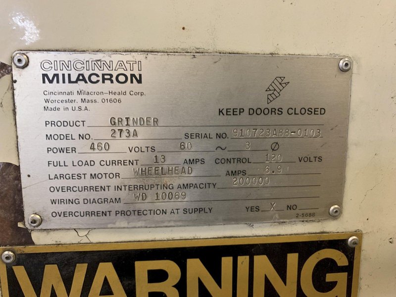 Cincinnati-Milacron / Heald No. 273A Universal Internal Grinding Machine