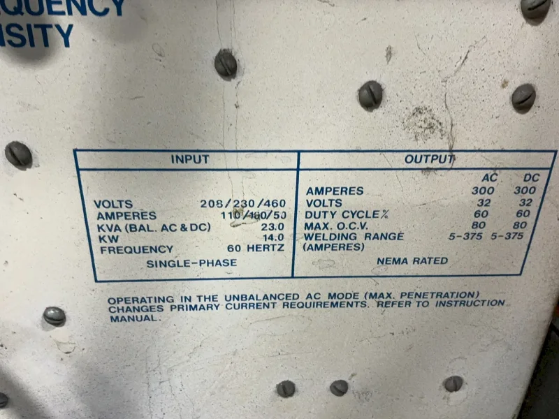 AIRCO 23 KVA WELDER  -  AC-DC SQUARE WAVE