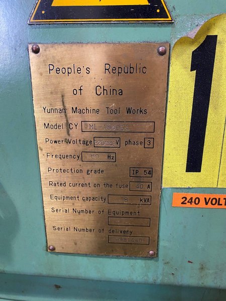 18&quot; x 40&quot; Mighty Turn Model ML-1840GL Gap Bed Engine Lathe, S/N 99081440.