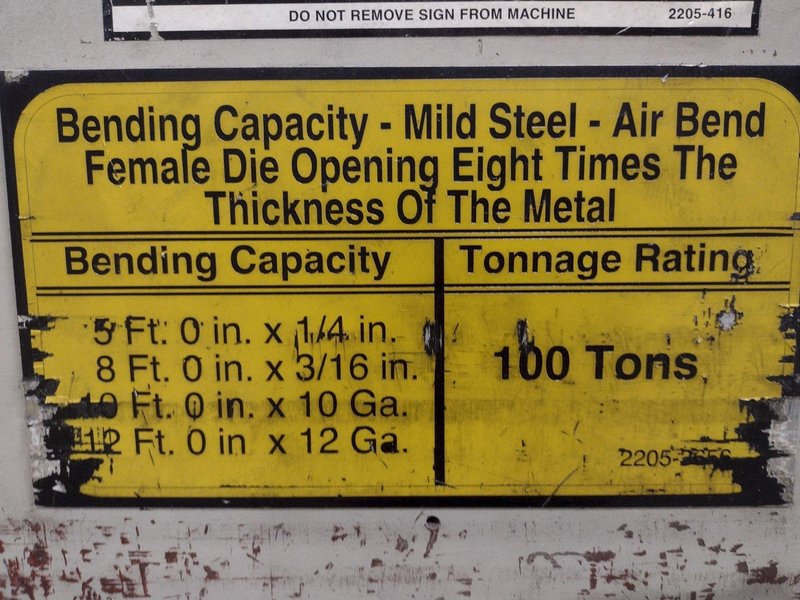 100 TON X 10' WYSONG MODEL #PH100-120 CNC HYDRAULIC PRESS BRAKE: STOCK #19220