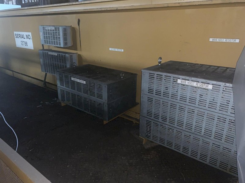 70 TON X 74'9" WHITING 8 WHEEL OVERHEAD BRIDGE CRANE WITH 35 TON AUXILIARY: STOCK 13211