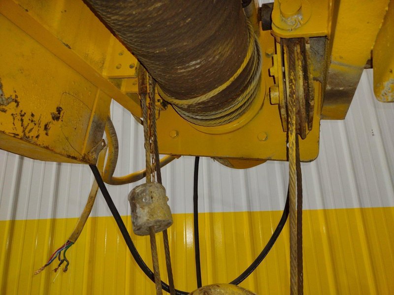 5 TON YALE MODEL #BE050X026L15S CABLE HOIST WITH POWER TROLLEY: STOCK #25557