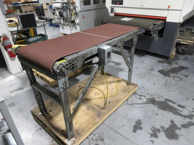 New London Engineering Adjustable Height, Motorized Conveyor Belt 24" x 72"- Auction Item