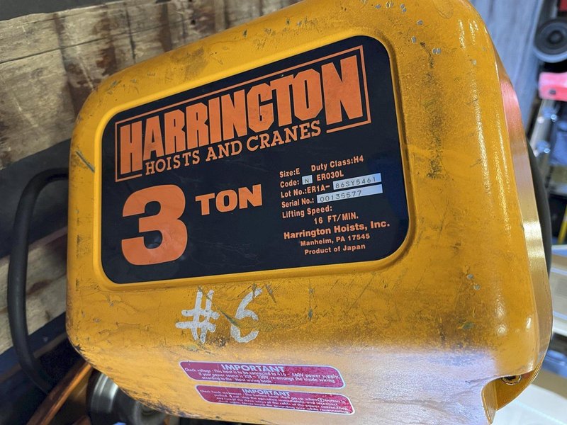 3 TON HARRINGTON ELECTRIC CHAIN HOIST: YOBRO  #23287