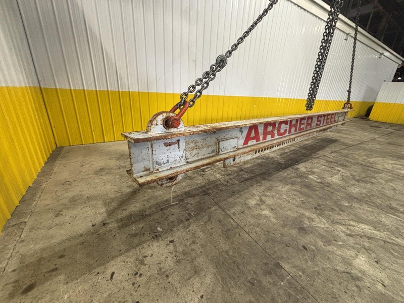 25 TON X 22’ LONG ARCHER STEEL SPREADER BAR / LIFTING BEAM: STOCK #22977