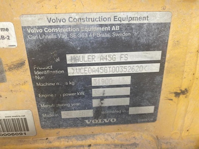 2021 Volvo A45FS 352620