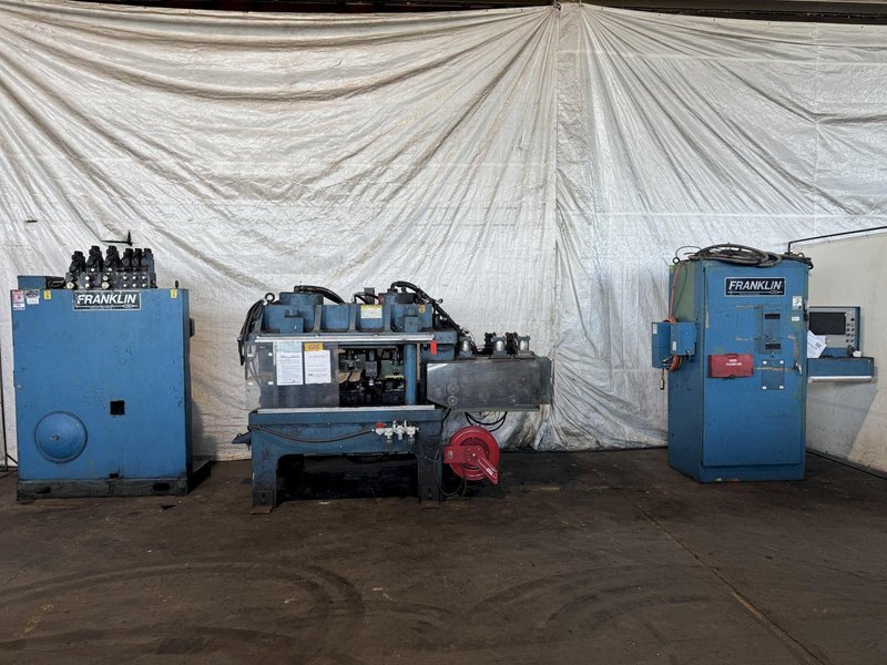 196 TON X 20” WIDTH X 1” FRANKLIN MODEL #B5196-20 AUTOMATIC FLANGE/PLATE LINE. STOCK # 0663625