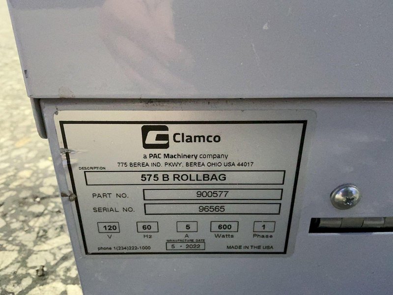 CLAMCO 12” W ROLL SEMI-AUTOMATIC TABLETOP BAGGER  -  575B ROLLBAG