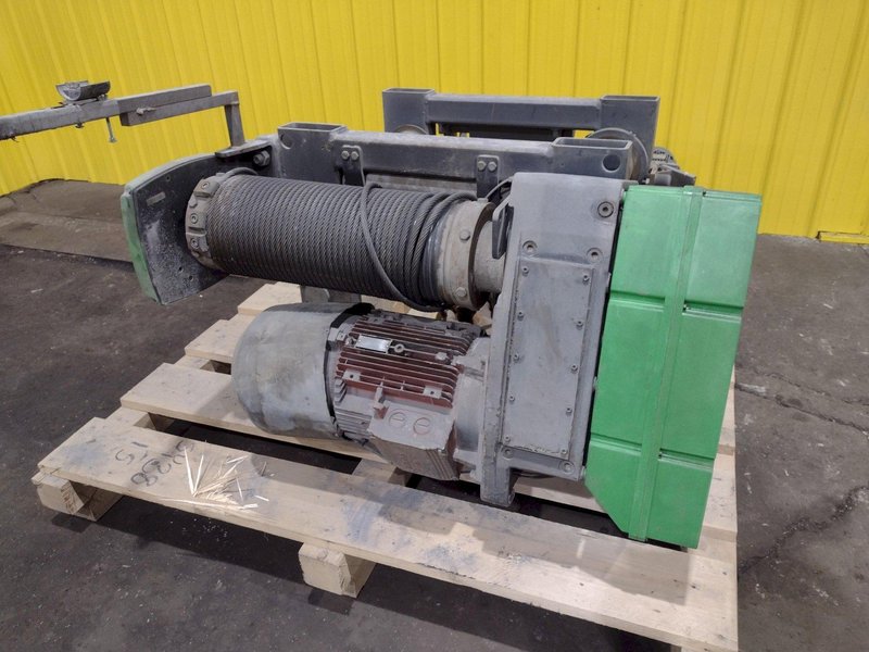 10 TON STAHL SINGLE-GIRDER OVERHEAD CRANE CABLE HOIST &amp; POWER TROLLEY: STOCK #19748