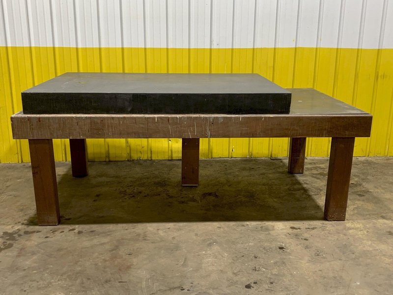 6&#039; X 4&#039; X 6&quot; BLACK GRANITE PRECISION LAYOUT SURFACE PLATE WITH STAND: STOCK 16238